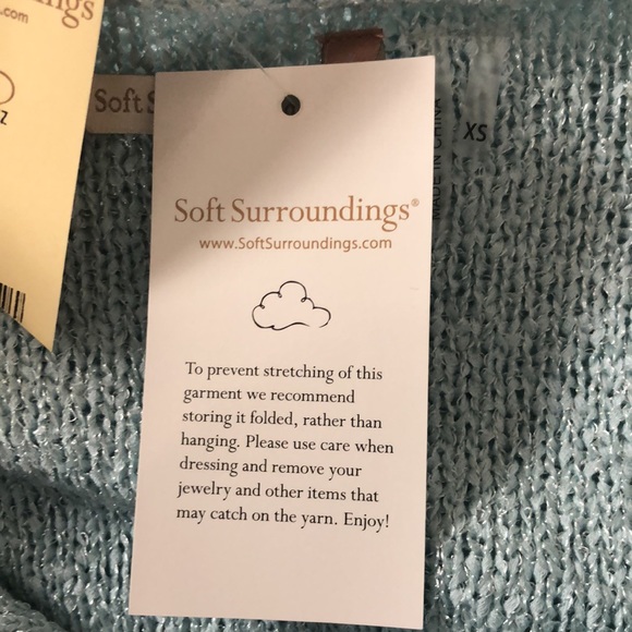 776 🔴NWT Soft Surroundings sweater Jacket. SzXS - Picture 7 of 9